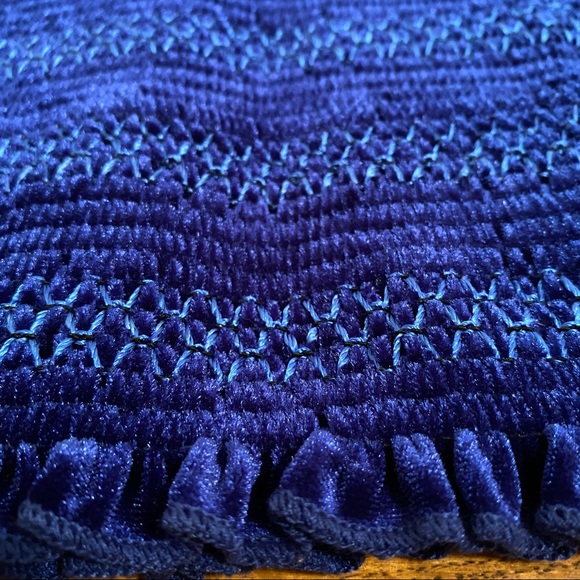 Silence + Noise Blue Velvet Tube Top - Picture 4 of 5